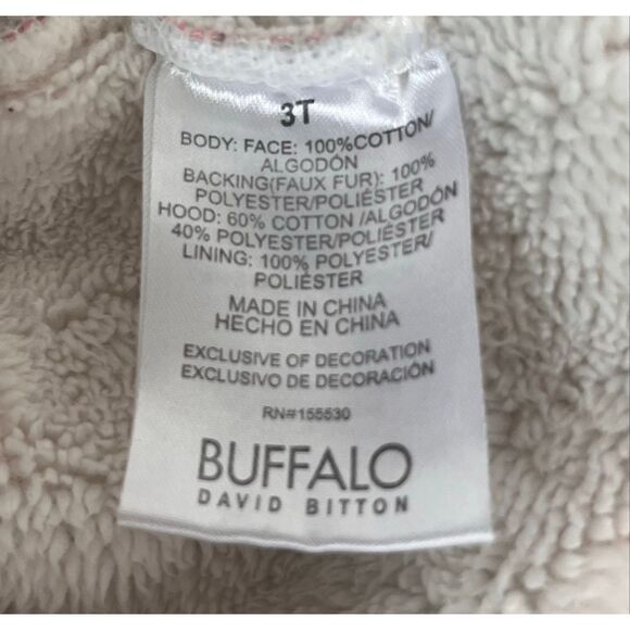 Buffalo David Bitton Pink And Gray Plaid Flannel Jacket   Size 3T - Picture 4 of 5